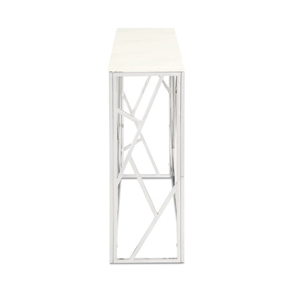 Carole Console Table with Marble Top – Luxury Faux Stone Surface