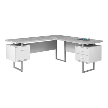L-shaped Computer Desk – Reversible Corner Desk with Storage Drawers