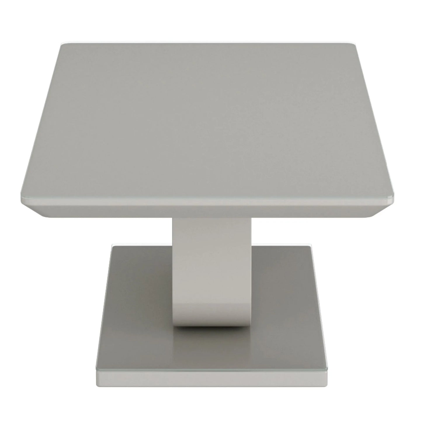 Corvus Grey Glass Coffee Table – Modern Warm Grey Rectangular Design