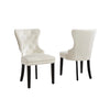 Cream Two white upholstered chairs 