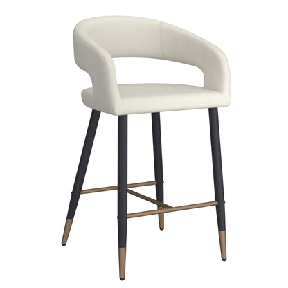 Crimson 26 Counter Stool, set of 2, in Beige and Black