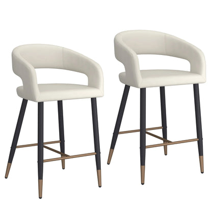 Crimson 26 Counter Stool, set of 2, in Beige and Black