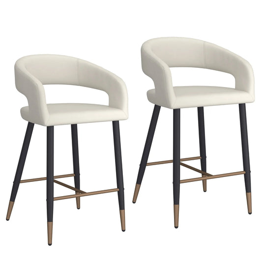 Crimson 26 Counter Stool, set of 2, in Beige and Black