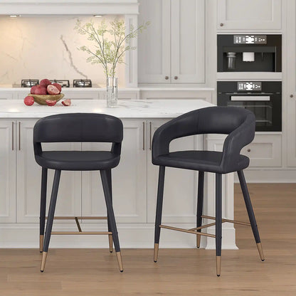Crimson 26 Counter Stool, set of 2, in Beige and Black