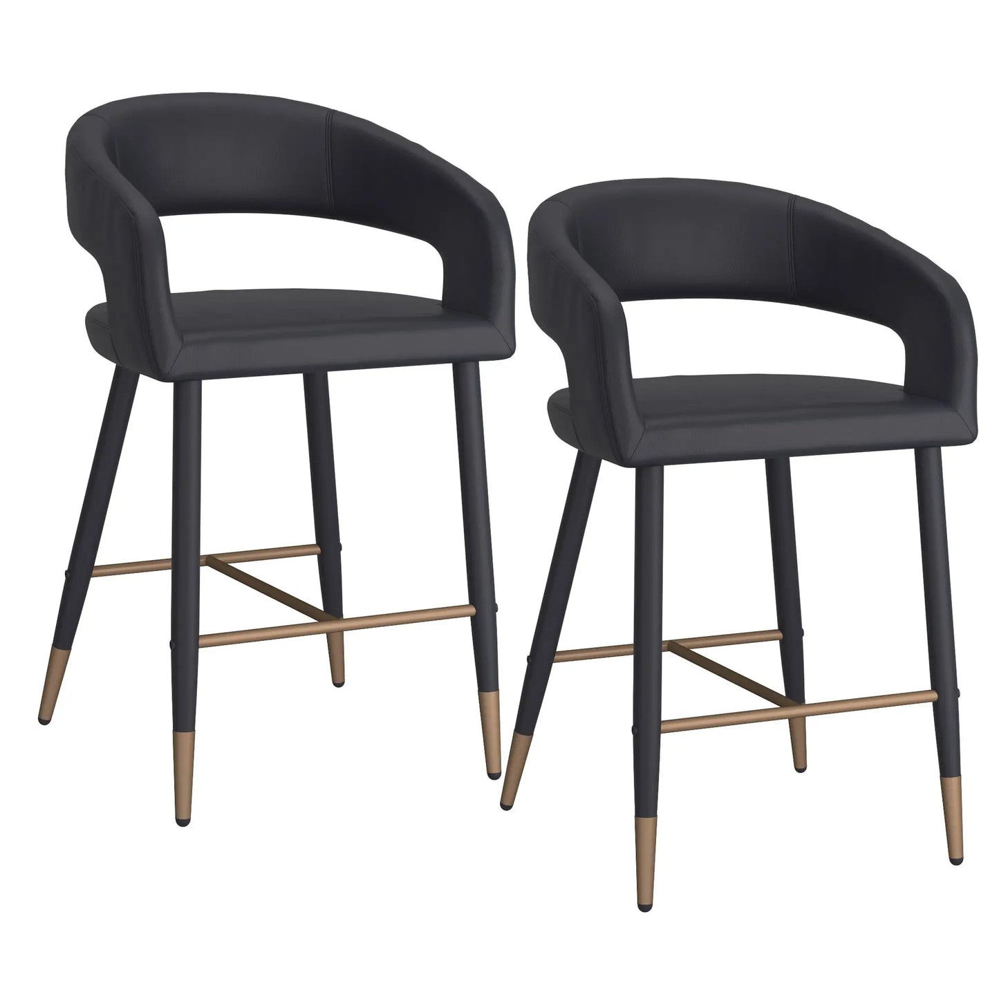 Crimson 26 Counter Stool, set of 2, in Beige and Black