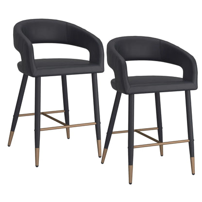 Crimson 26 Counter Stool, set of 2, in Beige and Black