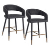 Crimson 26 Counter Stool, set of 2, in Beige and Black