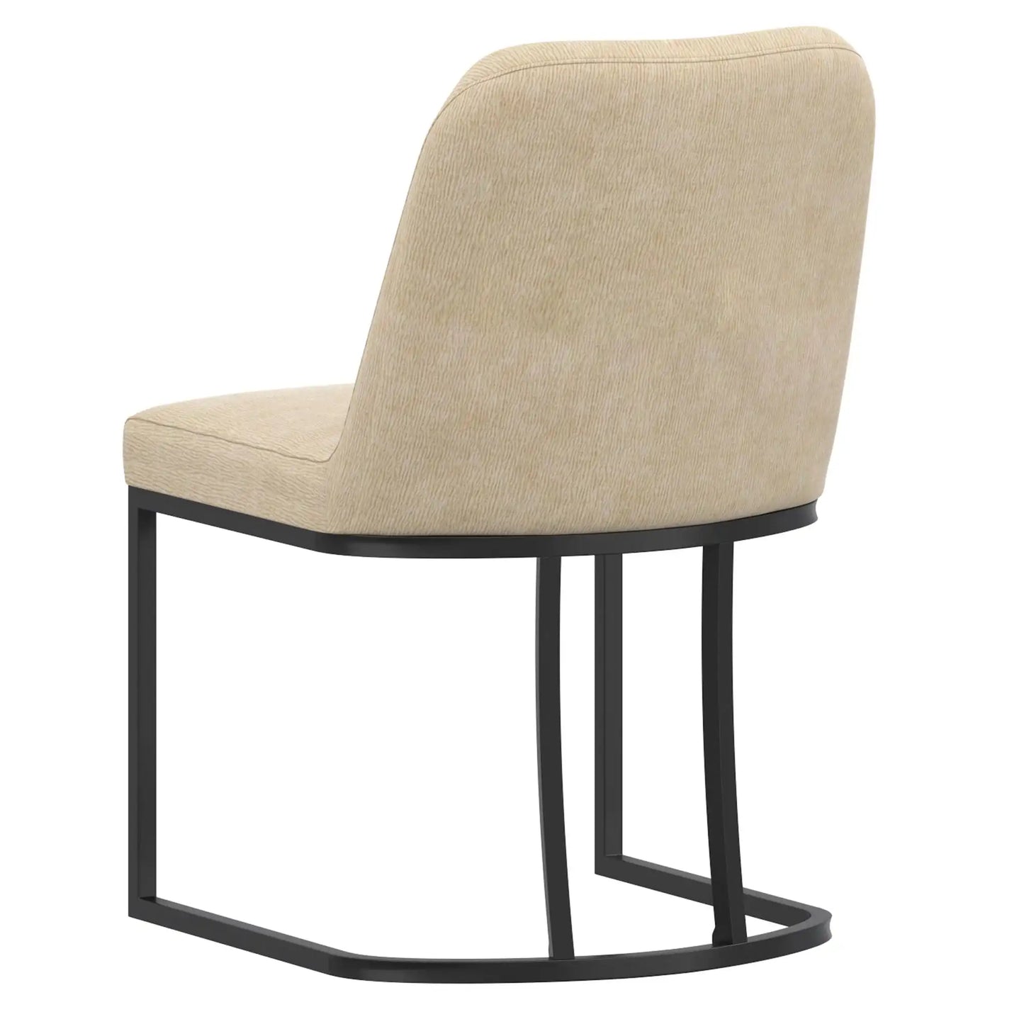 Dario Modern Dining Chairs – Black Metal Frame - Set of 2