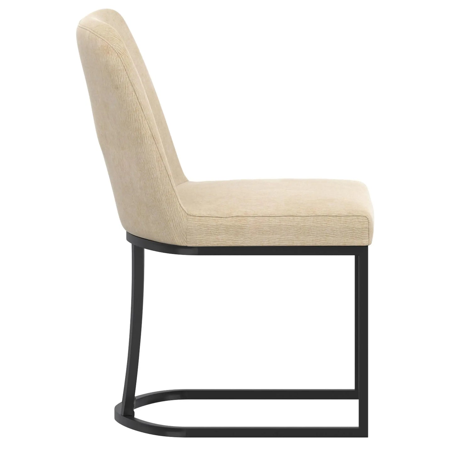 Dario Modern Dining Chairs – Black Metal Frame - Set of 2