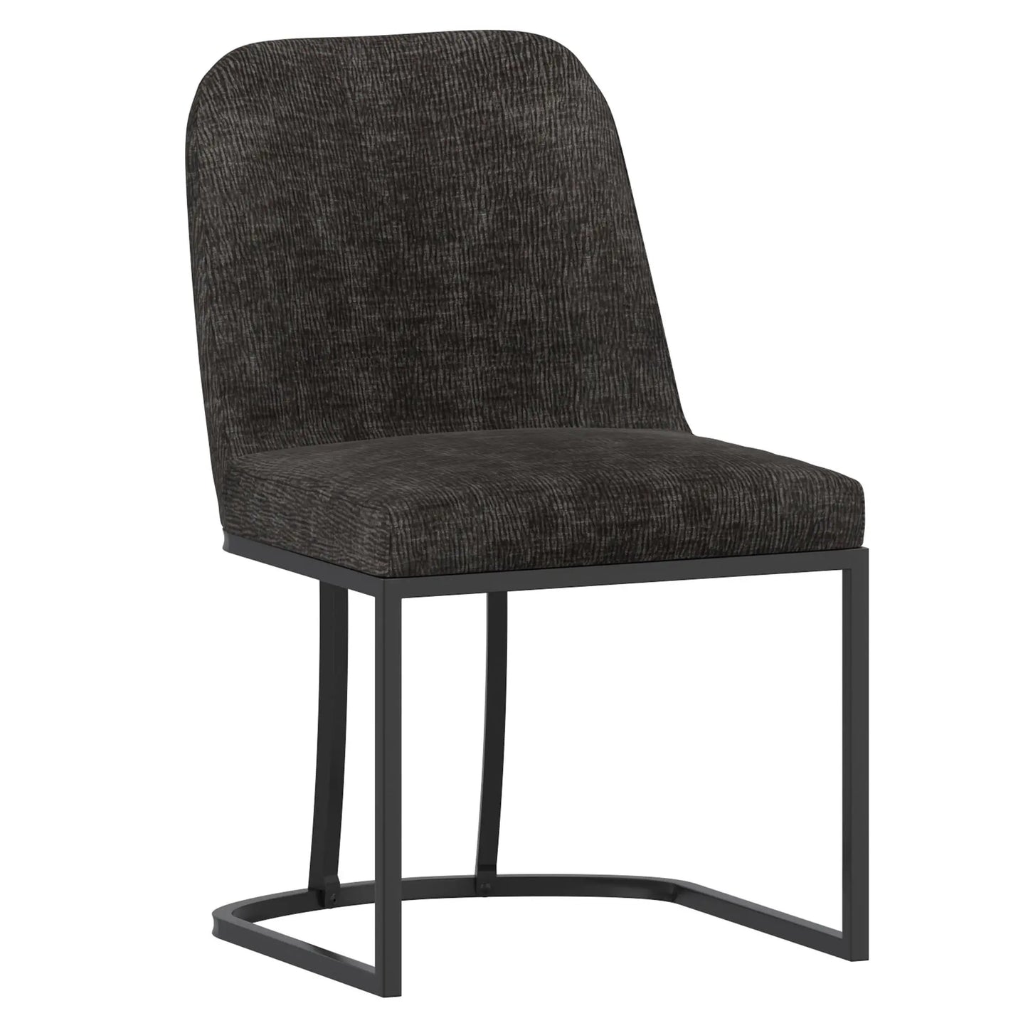 Dario Modern Dining Chairs – Black Metal Frame - Set of 2