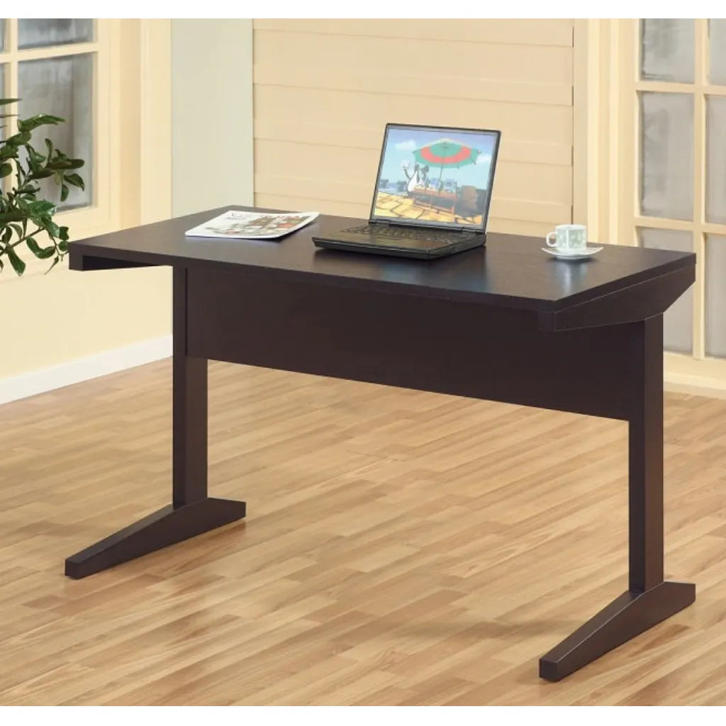 Dark wood desk 