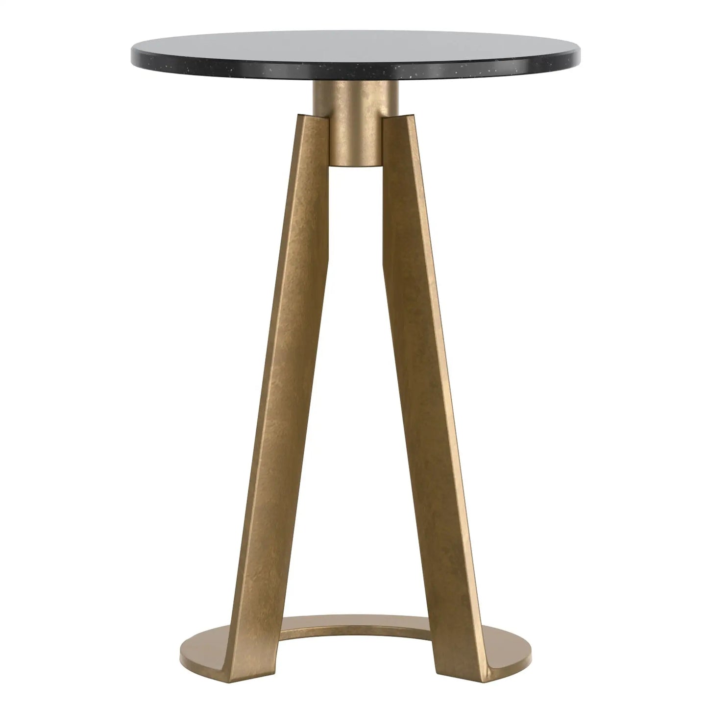 Devas Marble Accent Table with Hammered Brass Base