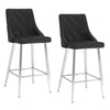 Devo Black Faux Leather Counter Stools With Chrome Legs – Set of 2