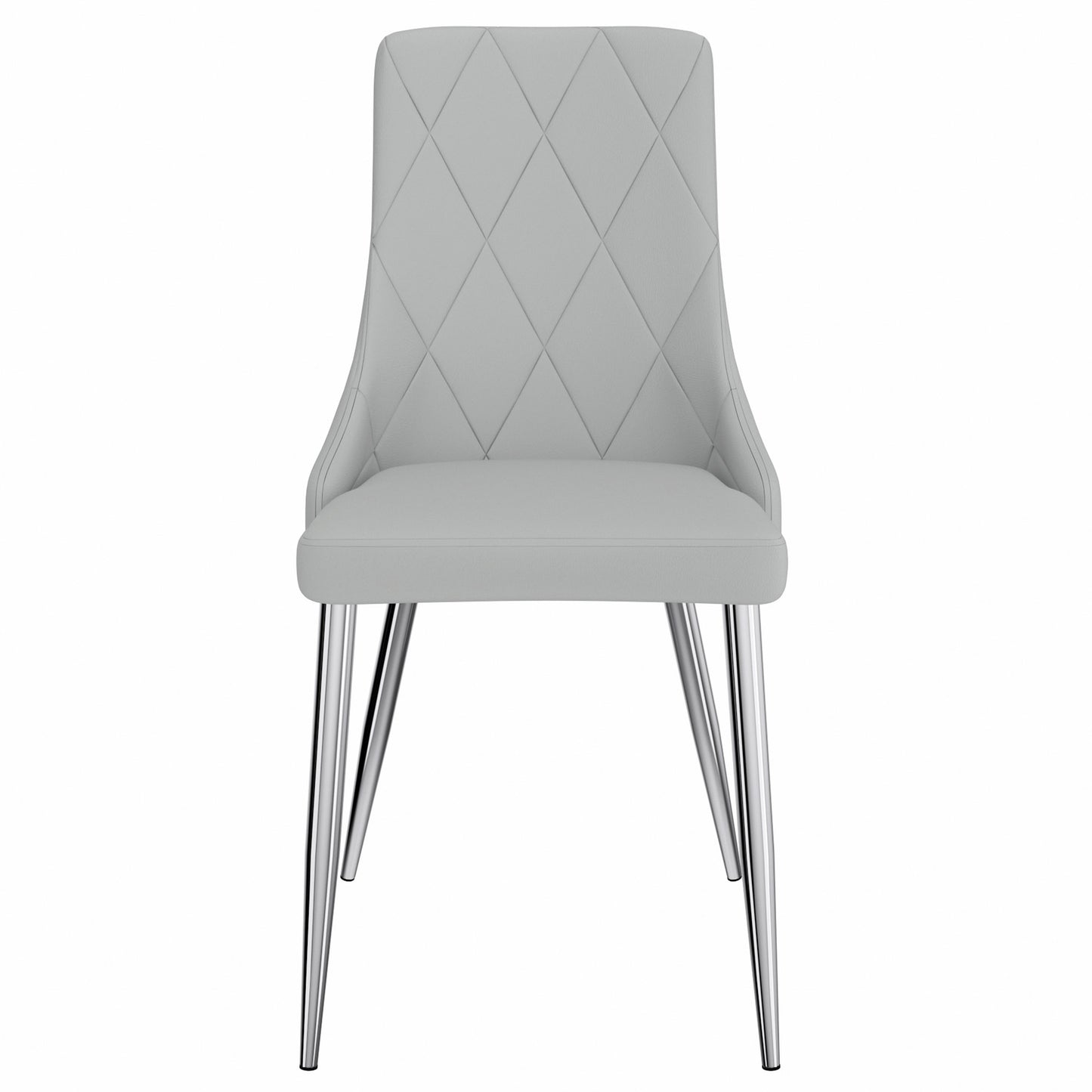 Devo Mid-Century Modern Side Chair, in Faux Leather - Set of 2
