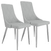 Devo Mid-Century Modern Side Chair, in Faux Leather - Set of 2