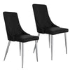 Devo Mid-Century Modern Side Chair, in Faux Leather - Set of 2