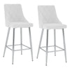 Devo Black Faux Leather Counter Stools With Chrome Legs – Set of 2
