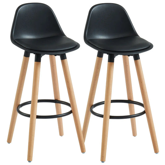 Diablo 26 Modern Wood Counter Stools Set of 2