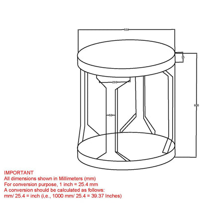 Avni Round Wooden Accent Table in Distressed Natural Finish