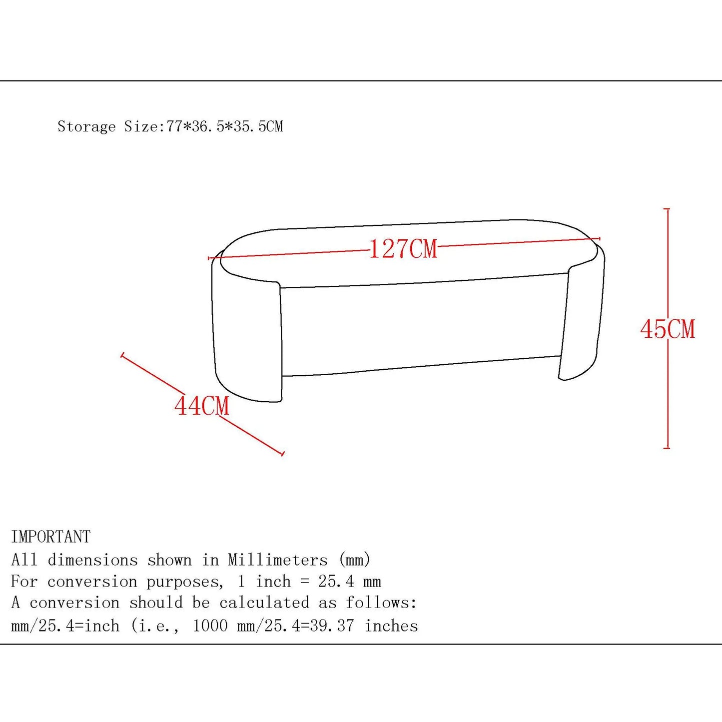 Cybil Modern Storage Ottoman in Ivory