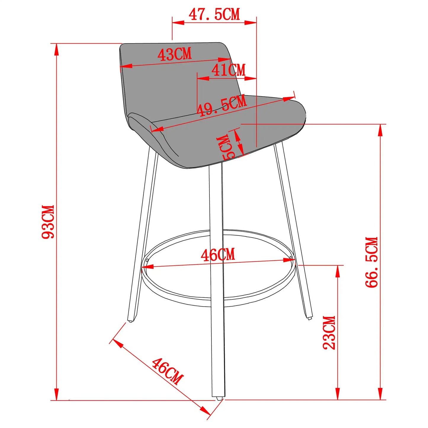 Fern 26 Swivel Counter Stools with Black Metal Frame - Set of 2
