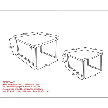 Jivin Live Edge Coffee Table Set - 2 Nesting Tables