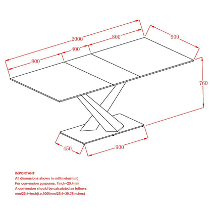 Julius Extendable Marble Dining Table With Black Base