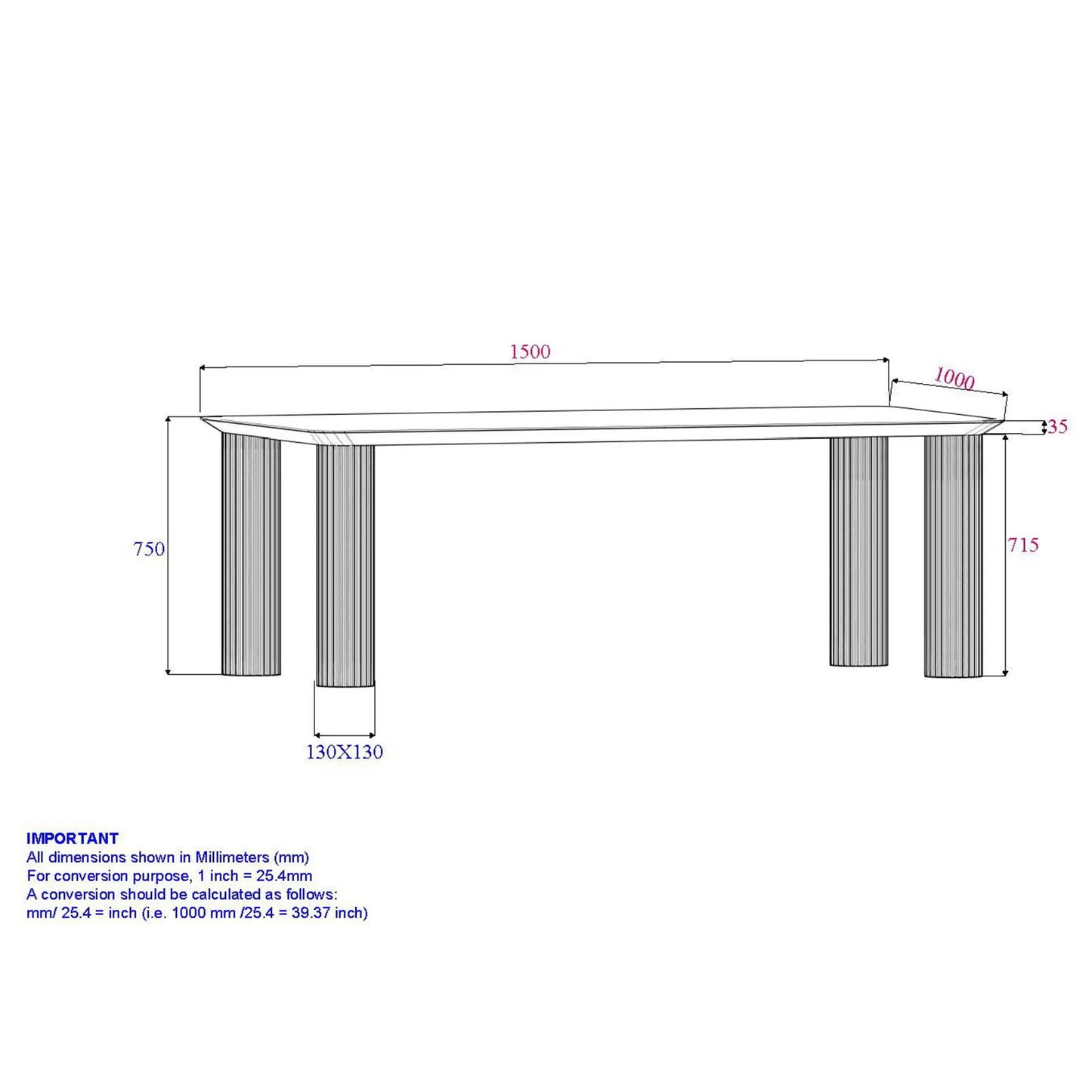 Sangra 59 Black Wood Dining Table –  Solid Mango Wood