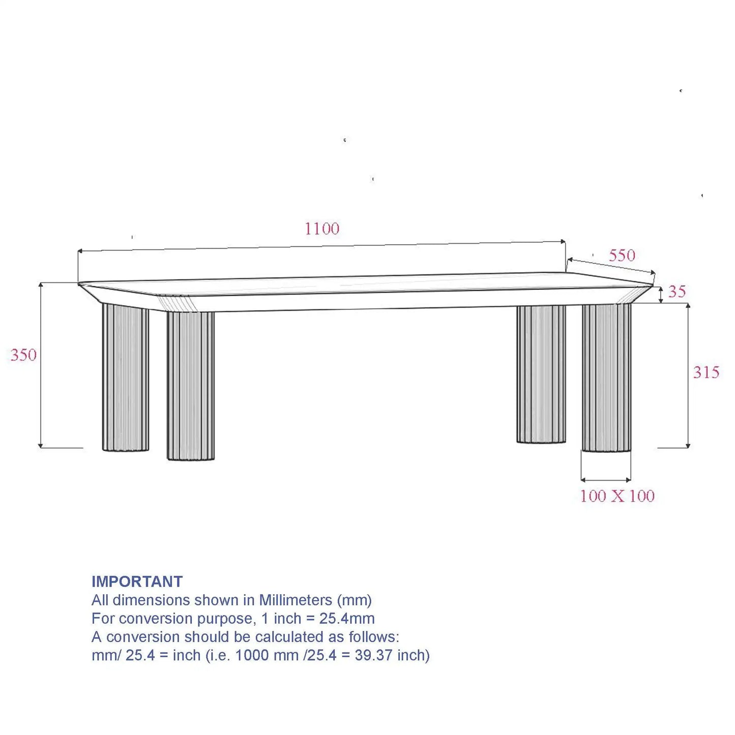 Sangra Solid Wood Coffee Table – Natural Mango Wood