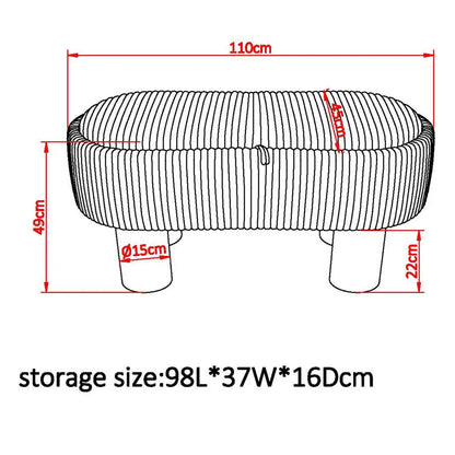 Sezron Linen Storage Ottoman With Lift-Top and Hidden Storage