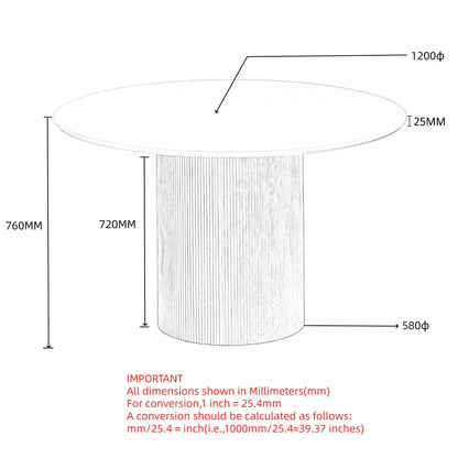 Tovas 47 Round Black Dining Table with Pedestal Wood Base