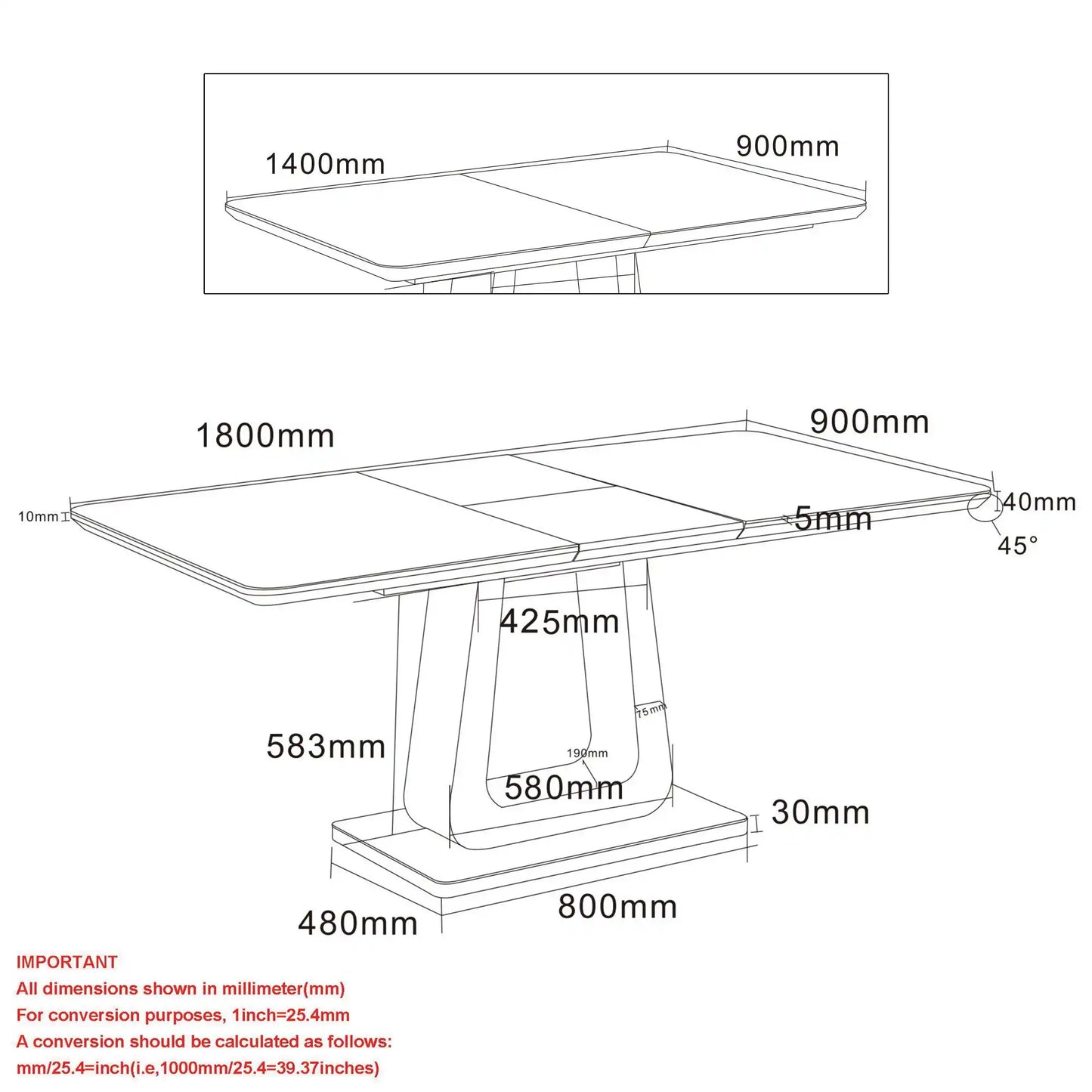 Extendable Dining Table – Corvus Grey Glass Modern Pedestal Table