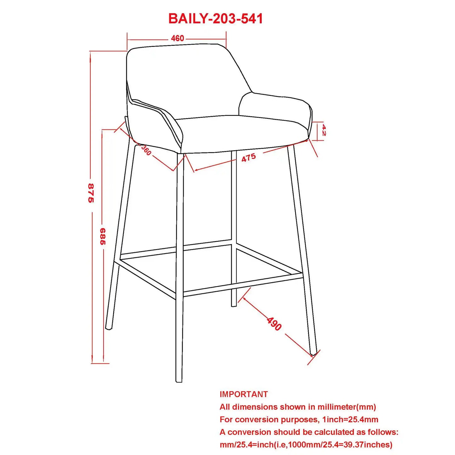 Baily 26 Velvet Counter Stools Set of 2 – Fixed Height