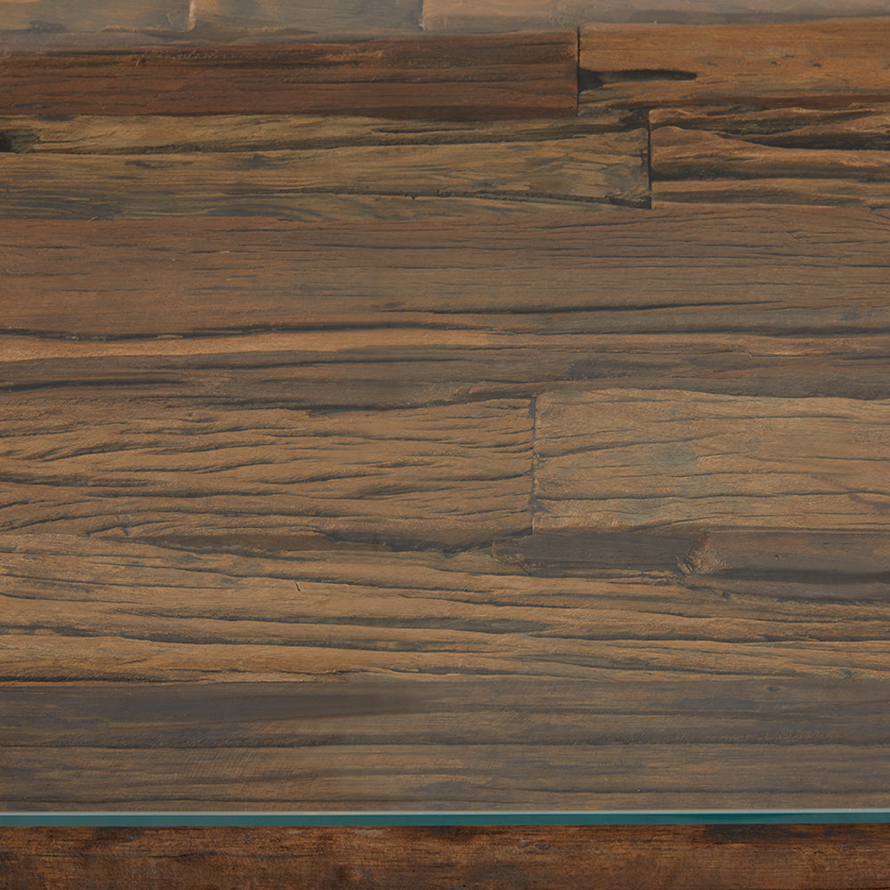 Rustic Reclaimed Wood Dining Table – Solid Railwood Top
