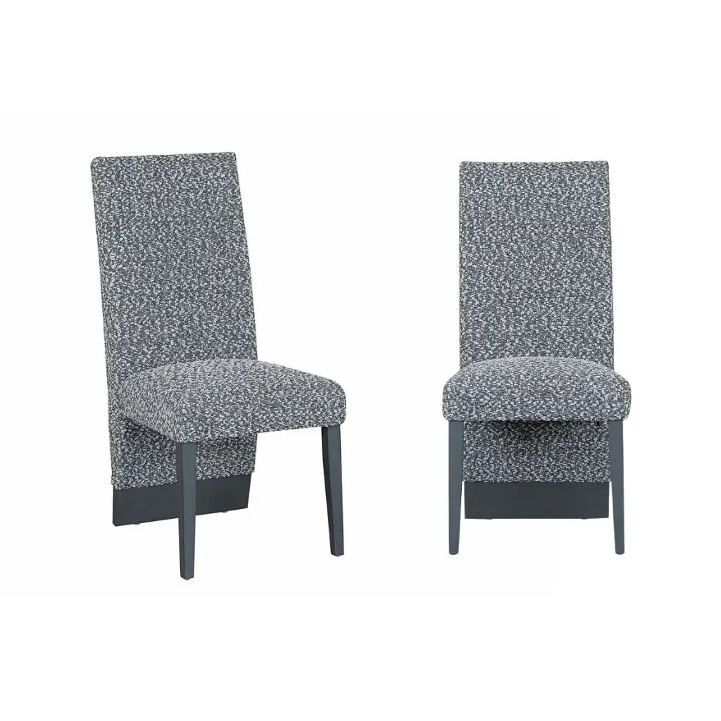  grey chairs with floral pattern 