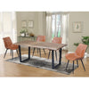 5-Piece Dining room set with a wooden table and four brown  chairs