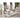 NEHIR 6-Piece Dining Set – Wood Painted Table with Metal Accents