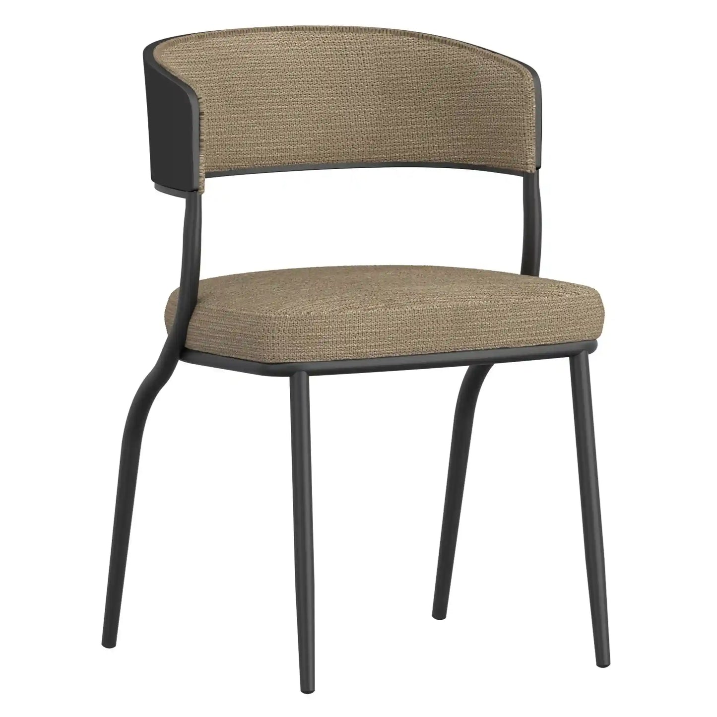 SangraKazan 6pc Solid Wood Dining Set With Bench Fabric Chairs