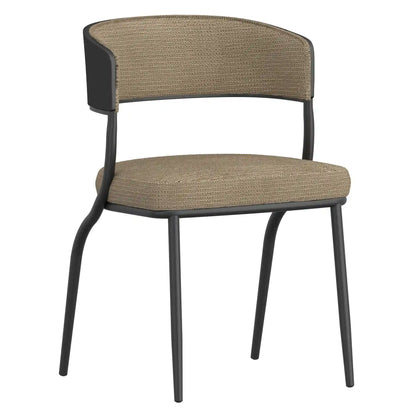 SangraKazan 6pc Solid Wood Dining Set With Bench Fabric Chairs