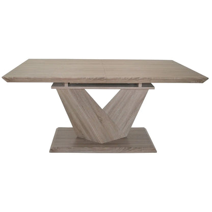 Eclipse/Silvano 7pc Oak Dining Table Set with Grey Faux Leather Chairs