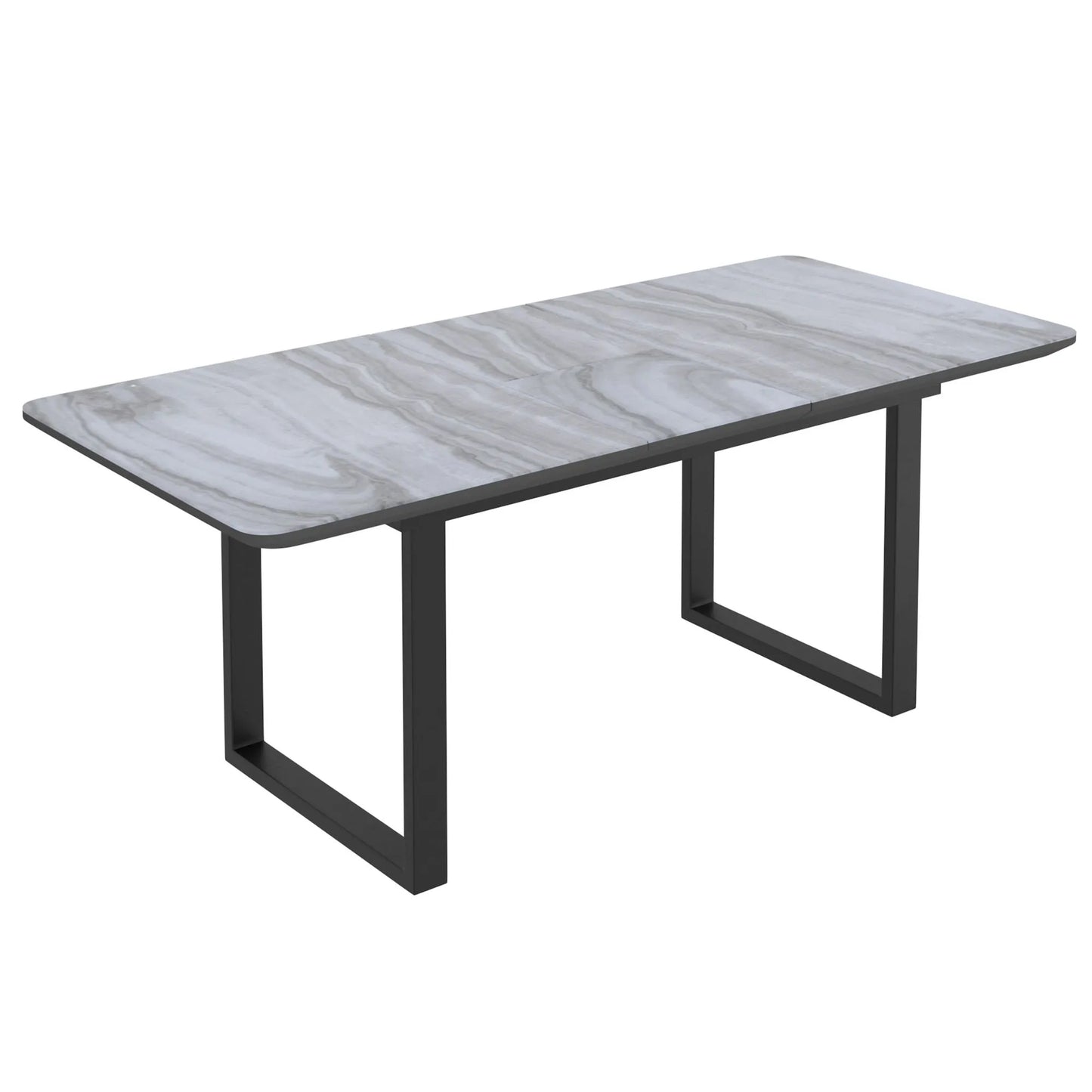 Gavin/Venice 7-piece Black Dining Table Set With  Beige Chairs