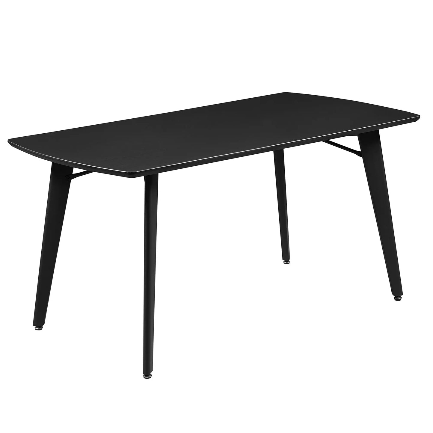 LeonKash 5pc Black Wood Dining Table Set – Modern Small Space