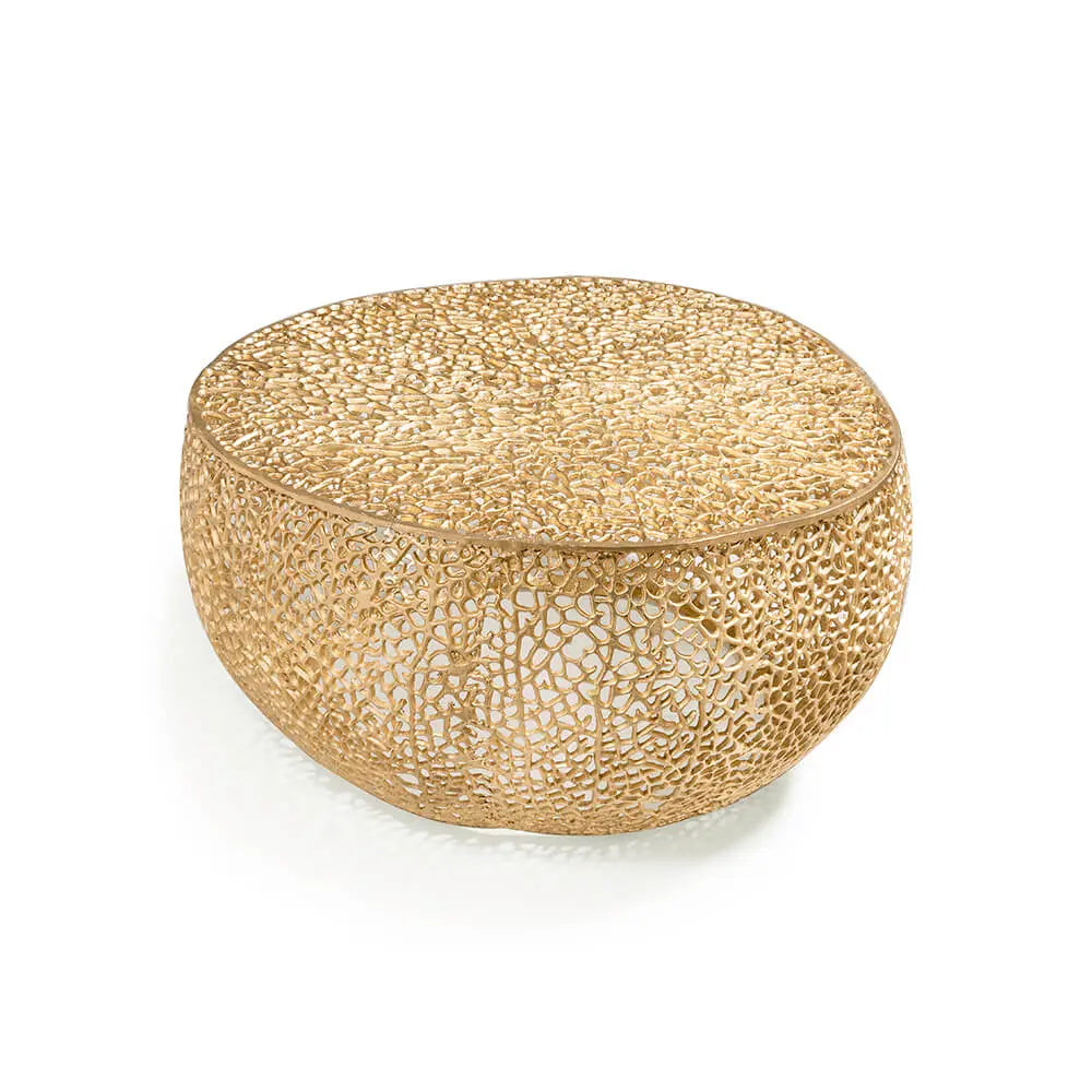 Dolce Gold Coffee Table. A Handcrafted Aluminum Statement Piece