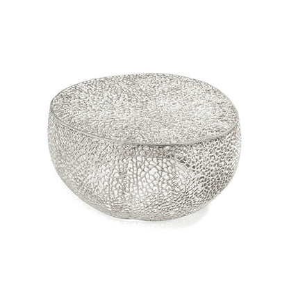 Dolce Silver Coffee Table – Handcrafted Solid Aluminum Statement Piece