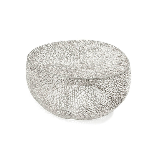 Dolce Silver Coffee Table – Handcrafted Solid Aluminum Statement Piece