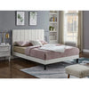 White Double Bed with Adjustable Headboard