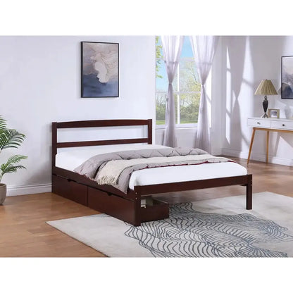 Double Mission Style Double Bed with Storage