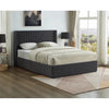 Grey Double Bed with Storage Drawers