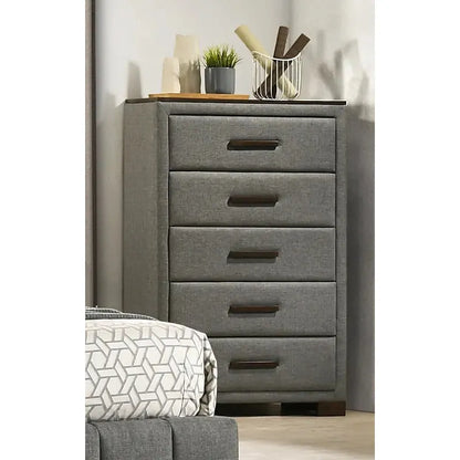 Dylan Gray chest with five drawers 