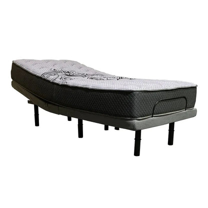 Gray and black adjustable electric bed base 